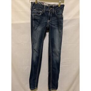 Ariat Real Denim Jeans Women's Size 25R Low Rise Straight Skinny Western